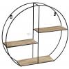 Wallhanger Iverness Round S 30x15x26 cm zwart industrieel wandrek